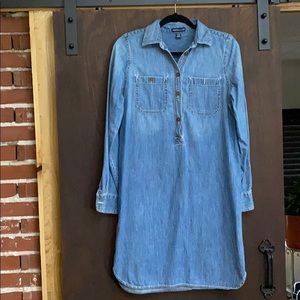 Casual denim dress.